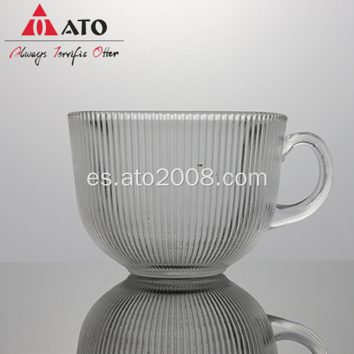 Taza de café con taza de agua de vidrio elegante ATO beber café
